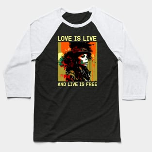 Erykah Badu, Love is live and live is not free Baseball T-Shirt